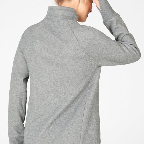 NWT Fabletics Women’s Zaylee Funnel Neck Tunic | Heather Grey - Size M - Picture 3 of 11